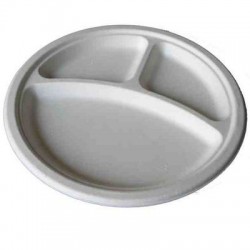 Plato Hondo plástico 3 compartimentos 500 unid