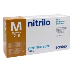 Guantes Nitrilo sin polvo Santex caja de 100 unidades