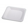 Plato cuadrado fibra-cartón Blanco 500 unid